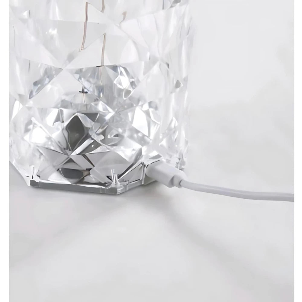 Luminária de Mesa Crystal Prism™ com Controle e Touch 16 Cores LED