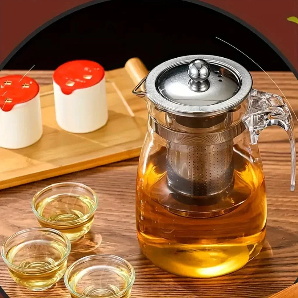 Chaleira de Vidro com Infusor em Aço Inox - 900ml