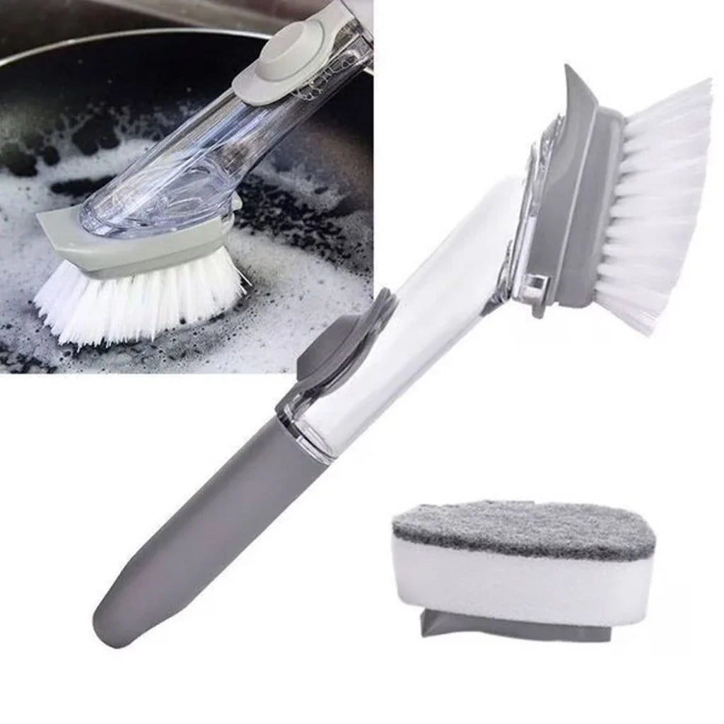 Escova Multiuso com Dispenser para Detergente 2 em 1