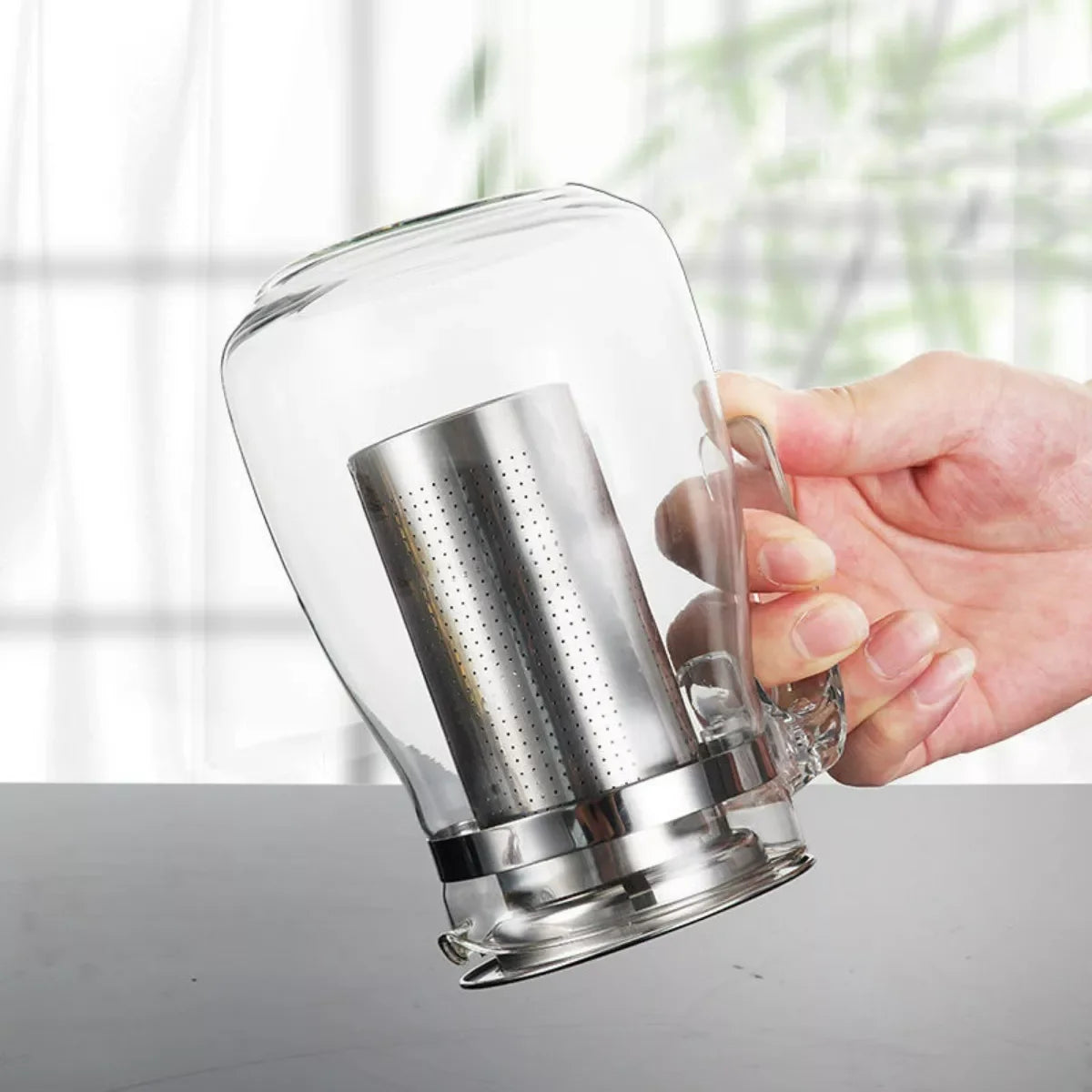 Chaleira de Vidro com Infusor em Aço Inox - 900ml