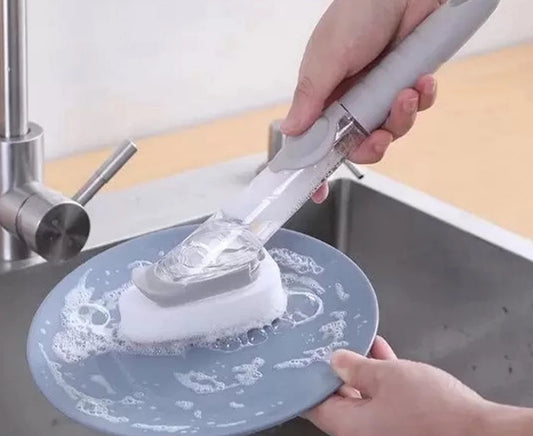 Escova Multiuso com Dispenser para Detergente 2 em 1