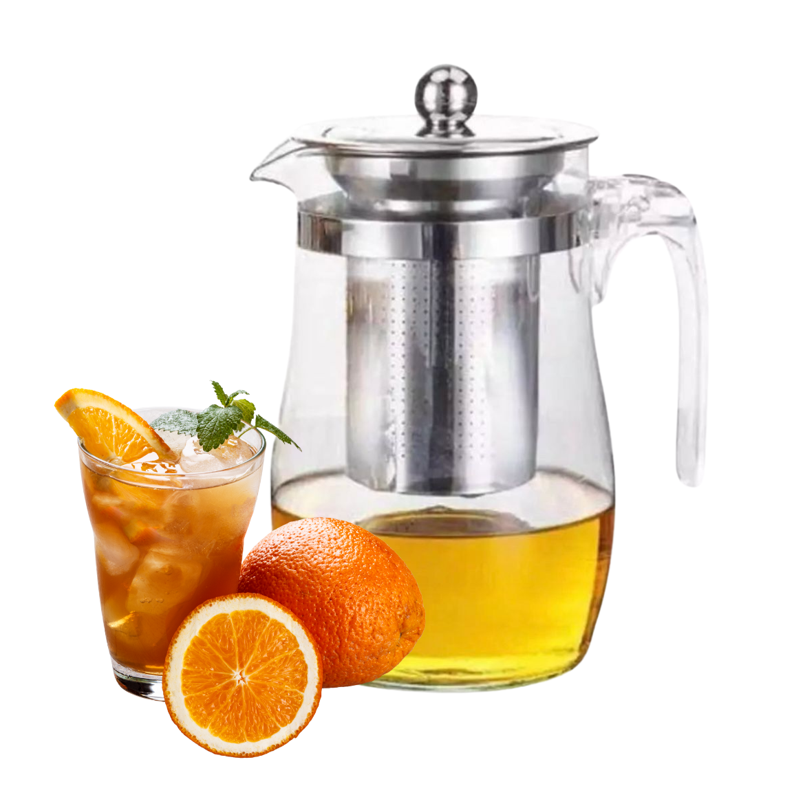 Chaleira de Vidro com Infusor em Aço Inox - 900ml