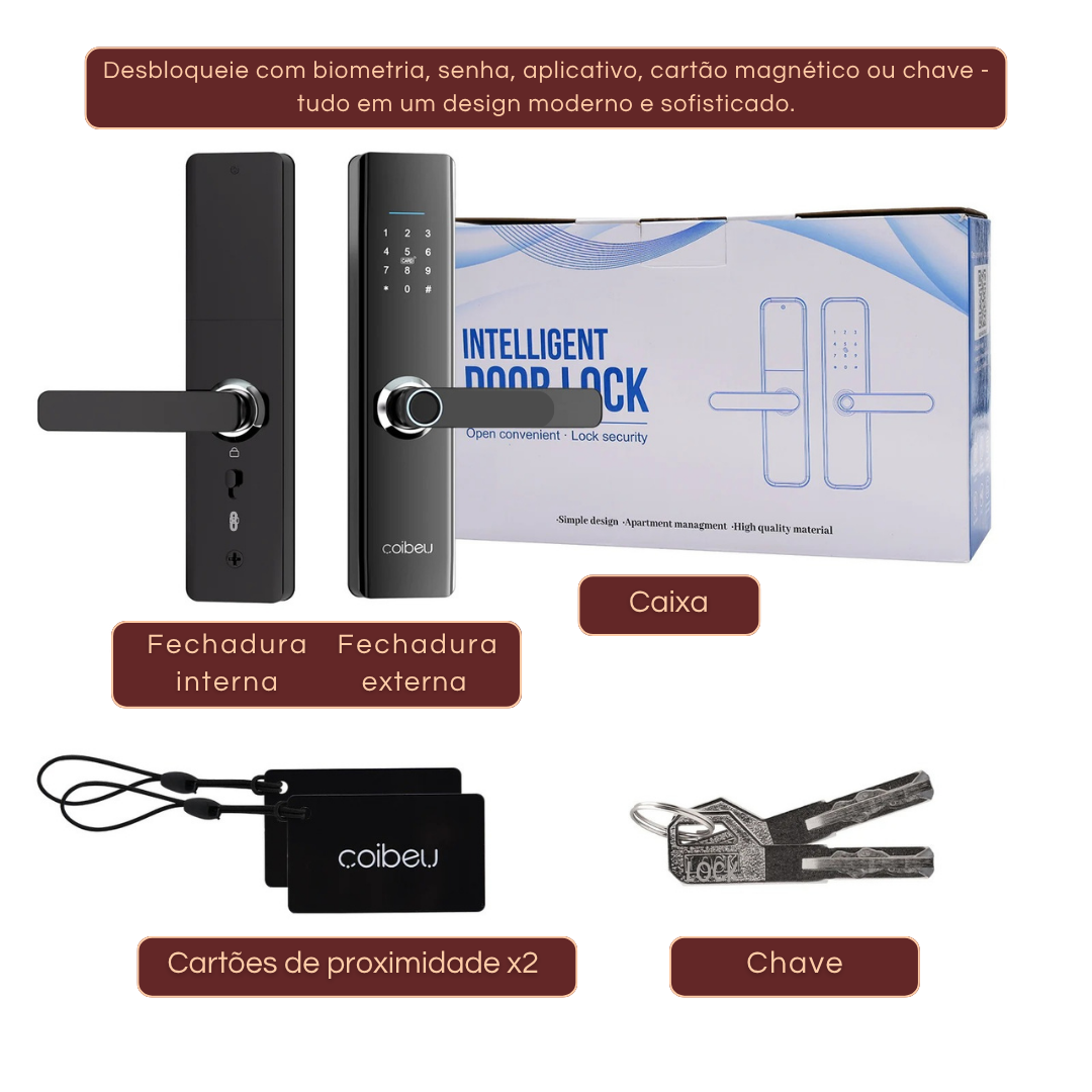 Fechadura Inteligente com Impressão Digital e Senha