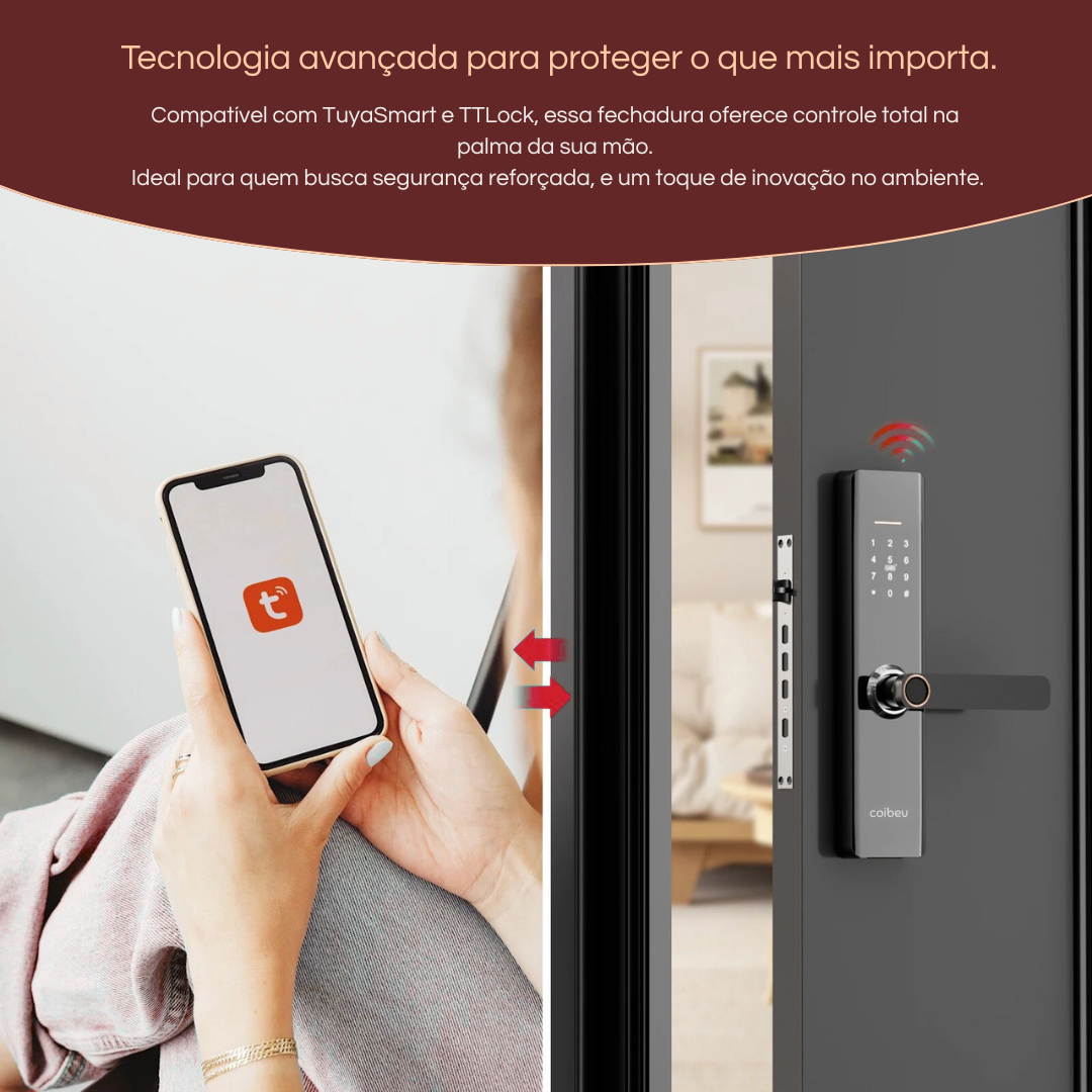 Fechadura Inteligente com Impressão Digital e Senha