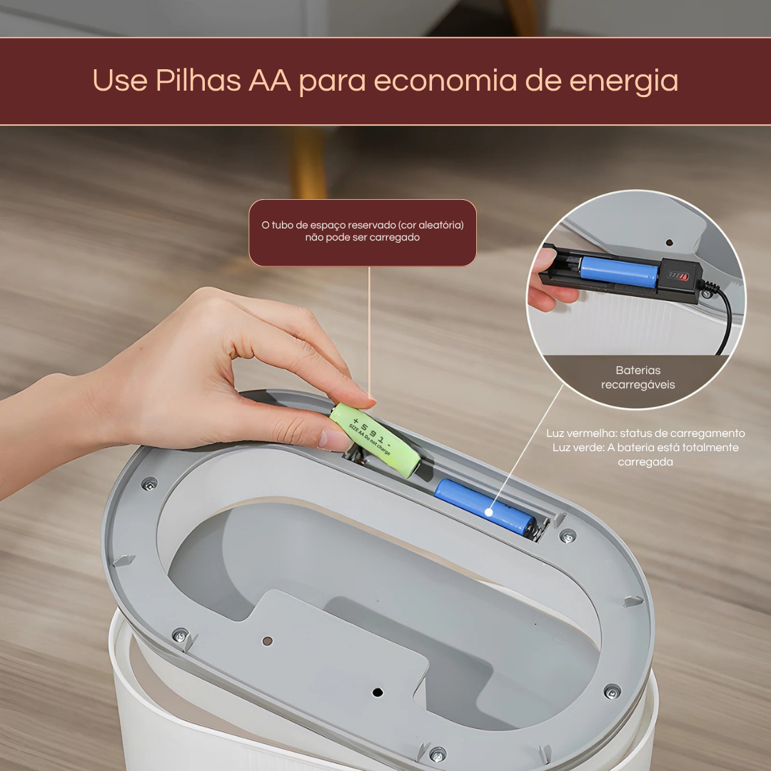 Lixeira 12L com Sensor de Movimento