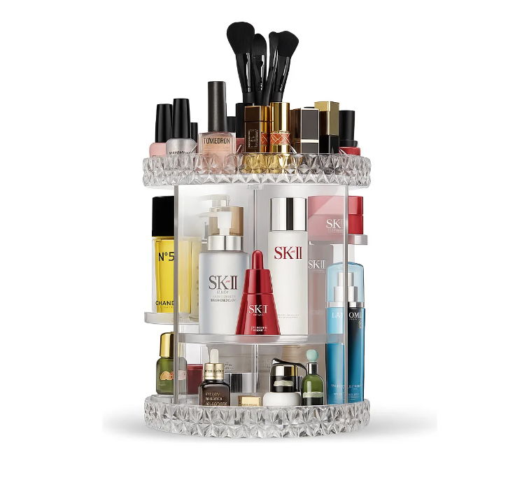 Organizador de Cosméticos e Maquiagem Acrílico 360º