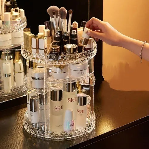 Organizador de Cosméticos e Maquiagem Acrílico 360º