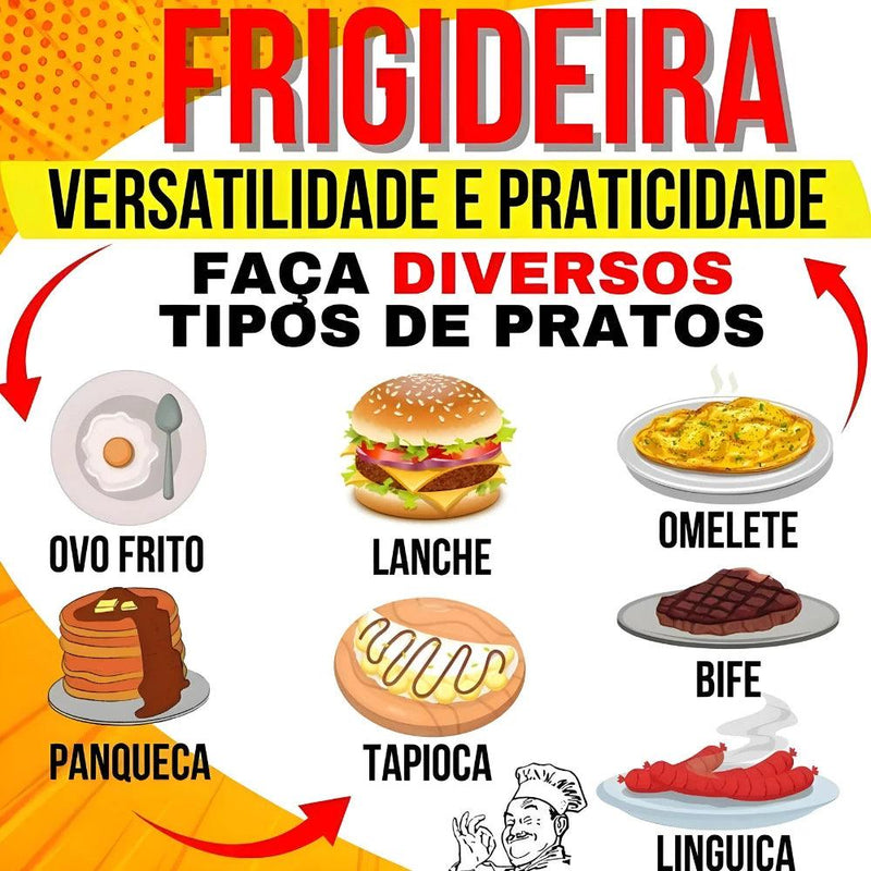 Frigideira Antiaderente Multiuso 3 Divisórias