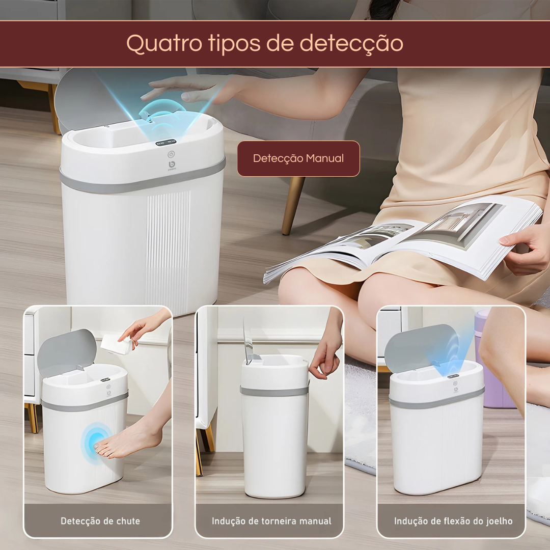 Lixeira 12L com Sensor de Movimento