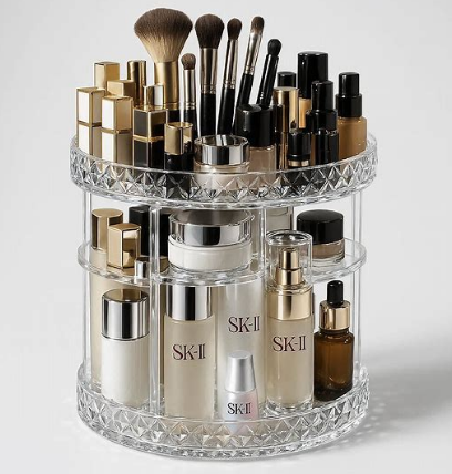 Organizador de Cosméticos e Maquiagem Acrílico 360º